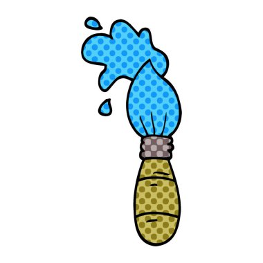 çizgi film doodle boya fırçası