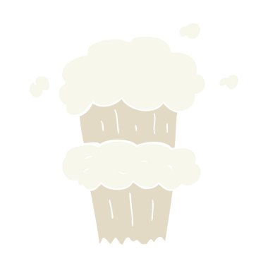 çizgi film doodle beyaz arka plan üzerinde duman