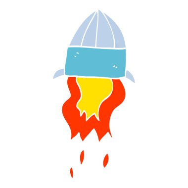 çizgi film doodle roket fırlatma