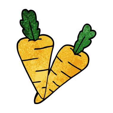 çizgi film doodle organik havuç