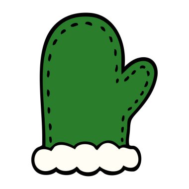 çizgi film doodle fırın eldivenleri