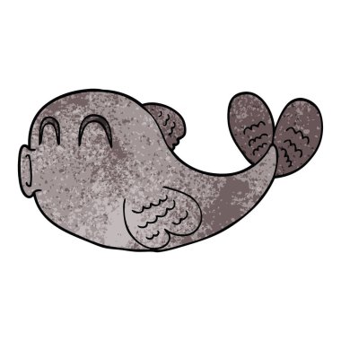 çizgi film doodle bir balık