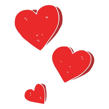 düz renk illüstrasyon kalp