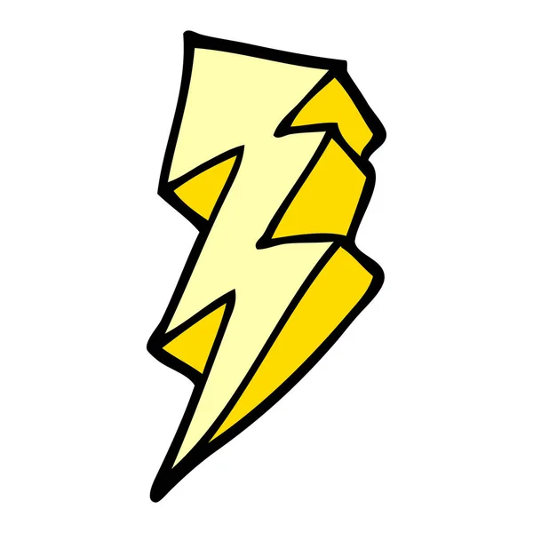 Cartoon Doodle Lightning Bolt — Stock Vector
