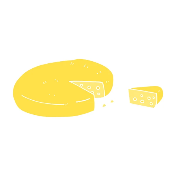 Flat Color Illustration Cheese — Stock Vector