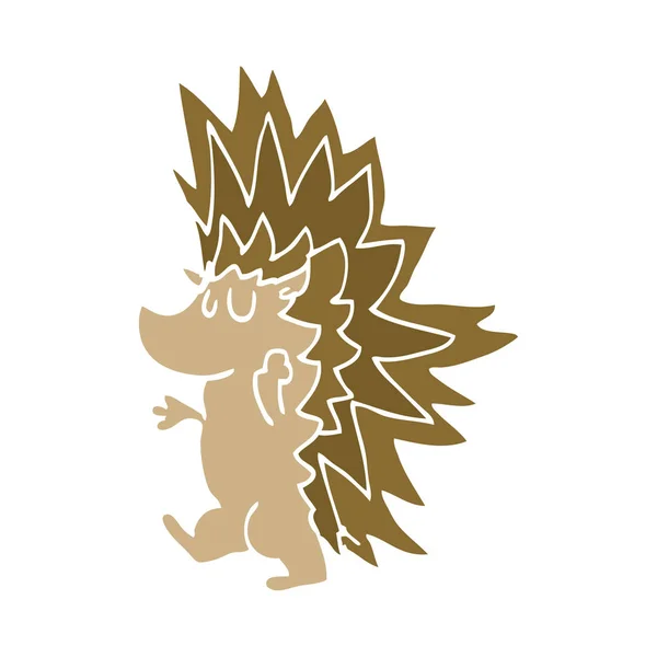 Cartoon Doodle Spiky Hedgehog — Stock Vector