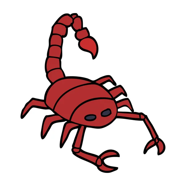 Gribouille Dessin Animé Scorpion — Image vectorielle