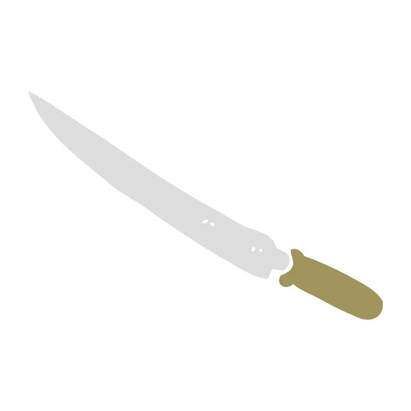 Plochý Barevný Obrázek Kuchyňský Nůž — Stockový vektor