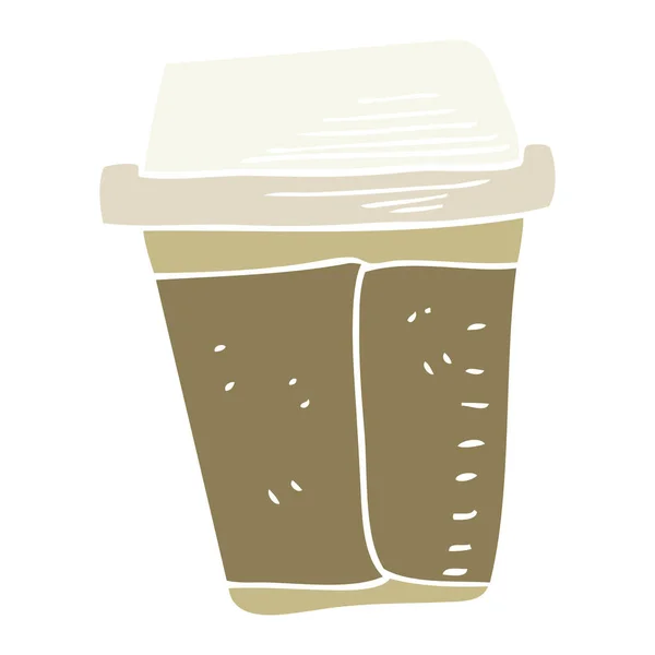 Плоский Цвет Иллюстрации Кофе — стоковый вектор