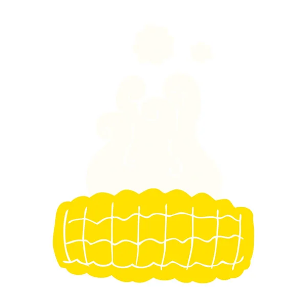 Szalagkábel Színes Illusztráció Kukorica Csutka — Stock Vector
