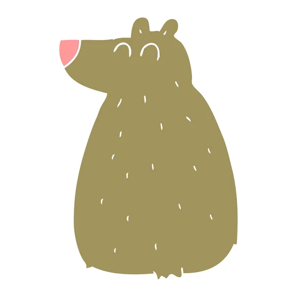 Επίπεδη Χρώμα Απεικόνιση Της Αρκούδας — Διανυσματικό Αρχείο