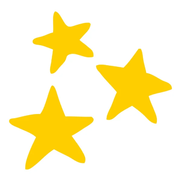 Flache Farbe Stil Cartoon Sterne Symbole — Stockvektor