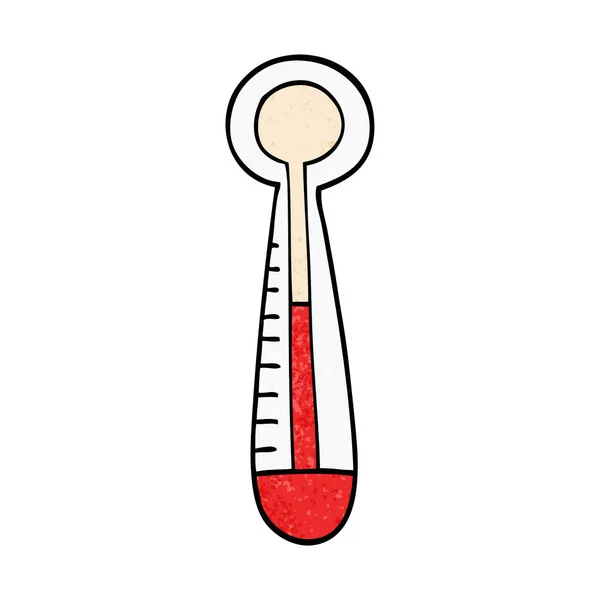Çizgi Film Doodle Sıcak Termometre — Stok Vektör