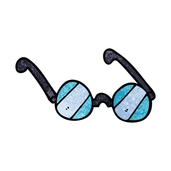 Çizgi Film Doodle Cam Gözlükler — Stok Vektör