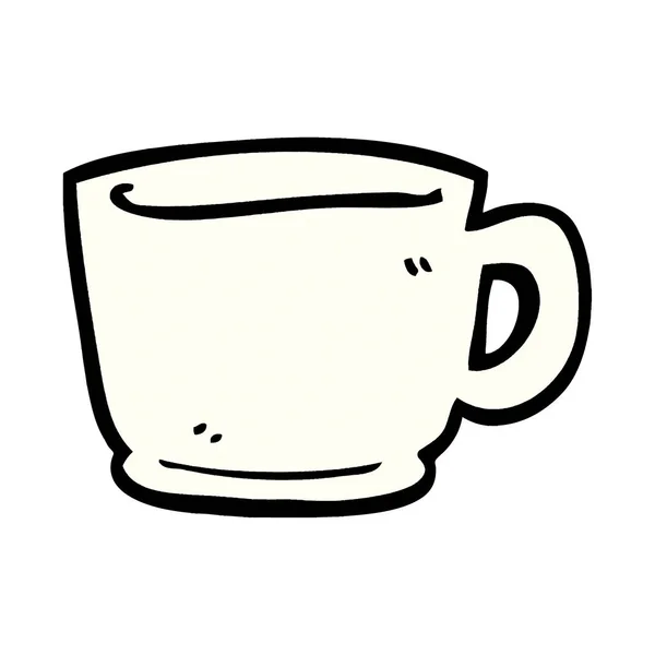 Dibujos Animados Garabato Taza — Vector de stock