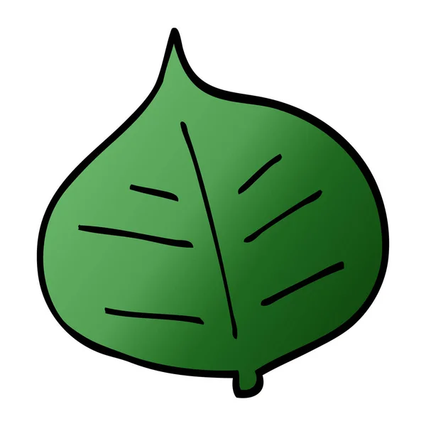 Cartoon Doodle Leaf Vector Illustration — Stock Vector