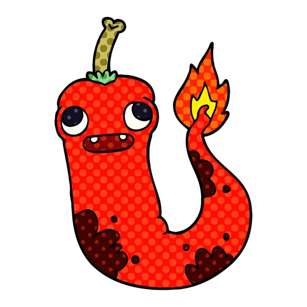 Cartoon Doodle Hot Chilly — Stockový vektor