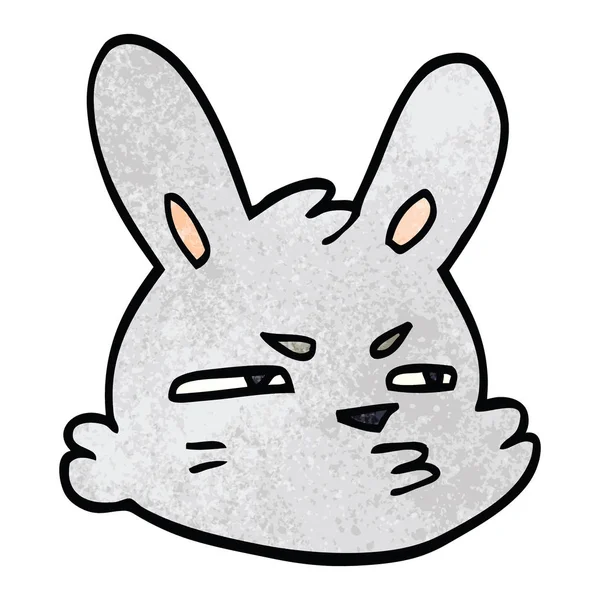 Dessin Animé Doodle Lapin Lunatique — Image vectorielle