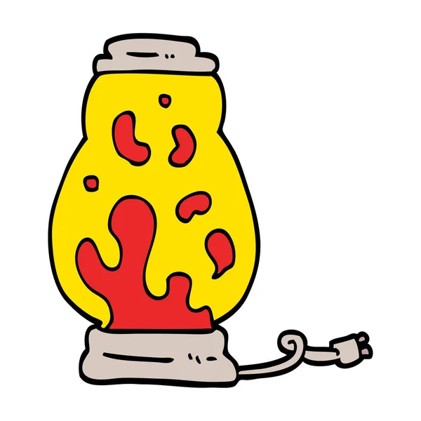 Mão Desenhada Doodle Estilo Cartoon Lâmpada Lava —  Vetores de Stock