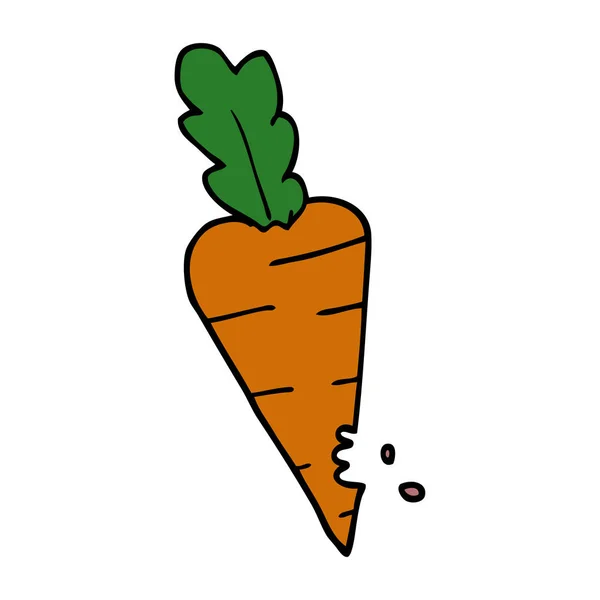 Мультфильм Каракули Морковь Укусами — стоковый вектор