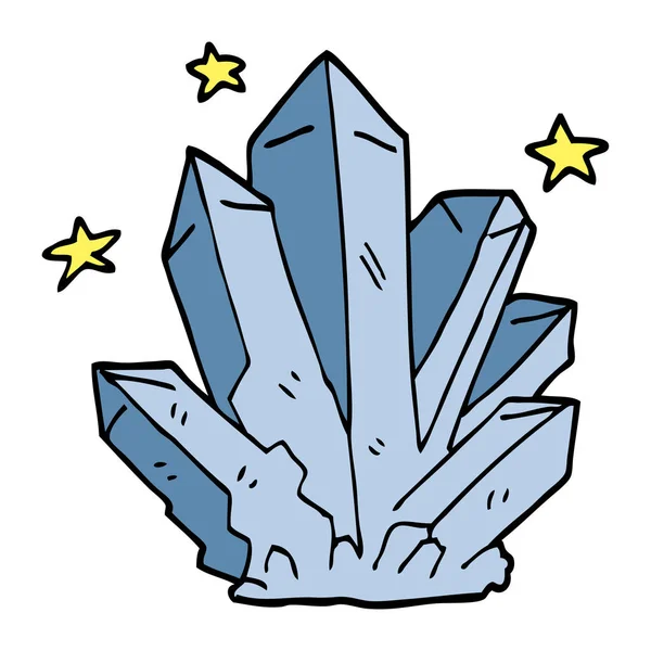 Dibujos Animados Garabato Cristal Mágico — Vector de stock