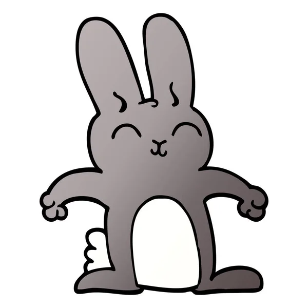 Dessin Animé Doodle Lapin Gris — Image vectorielle