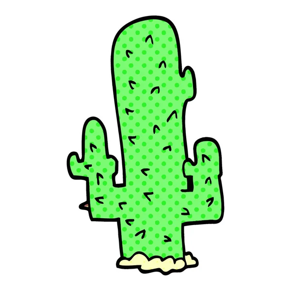 Dibujos Animados Doodle Cactus Vector Ilustración — Vector de stock