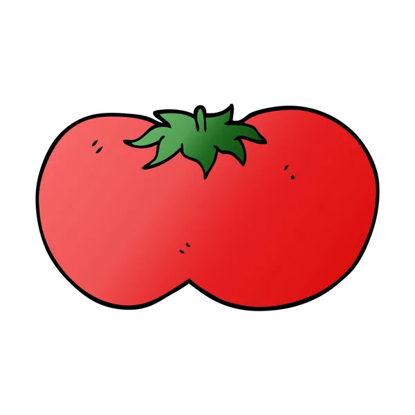 Desenho Animado Doodle Enorme Tomate — Vetor de Stock
