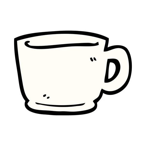 Çizgi Film Doodle Çay Bardağı — Stok Vektör