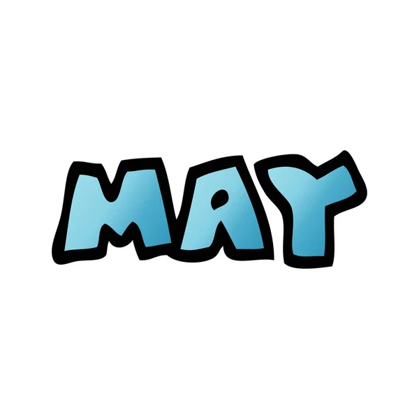 Kreskówka Doodle Miesiąca Maja — Wektor stockowy