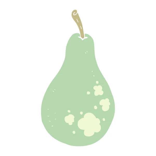 Flat Color Illustration Pear — Stock Vector