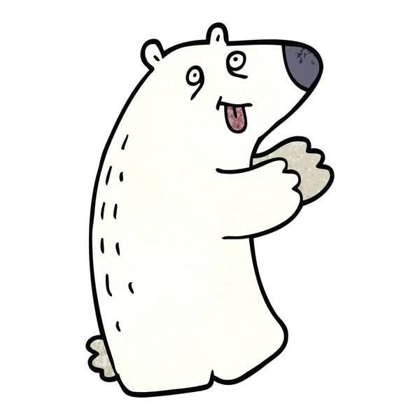 Urso Polar Doodle Desenhos Animados —  Vetores de Stock