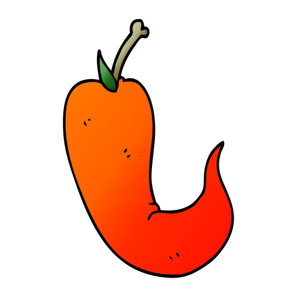 Cartoon Doodle Röd Chilipeppar — Stock vektor