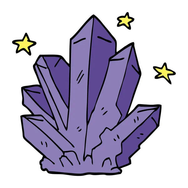 Cartoon Doodle Magic Crystal — Stock vektor