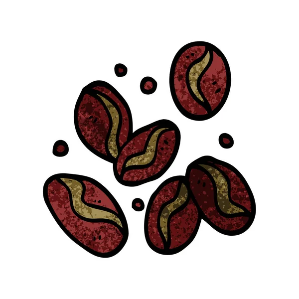 动画片涂鸦咖啡豆 — 图库矢量图片