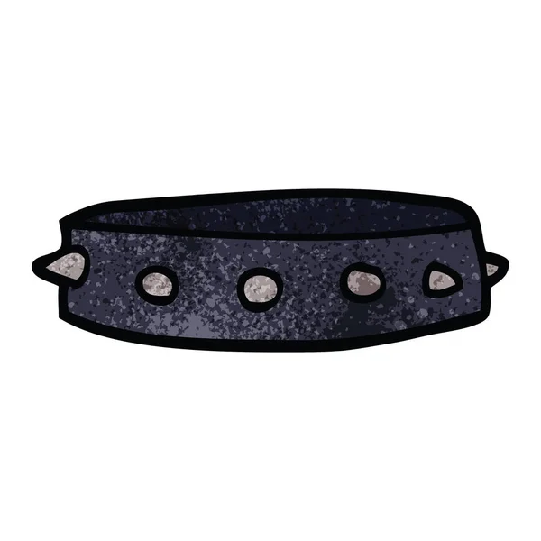 Dibujos Animados Garabato Clavado Collar Perro — Vector de stock