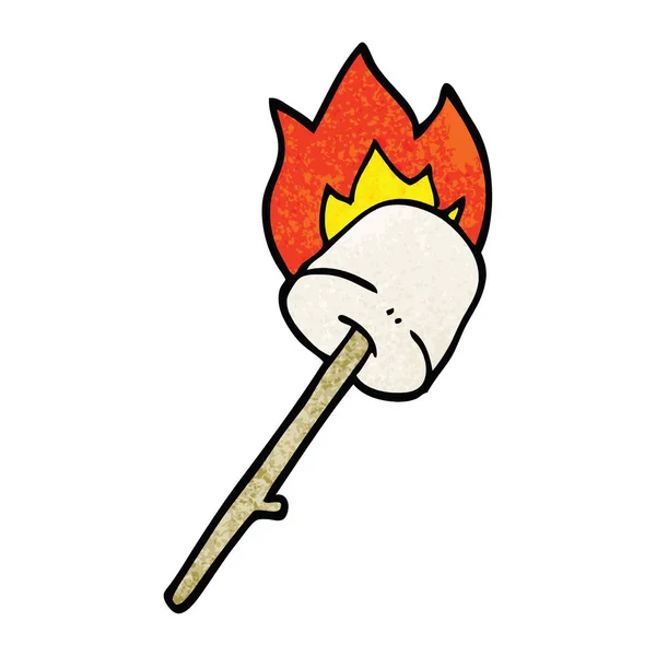 Cartoon Doodle Marshmallow Stick — Stockvector