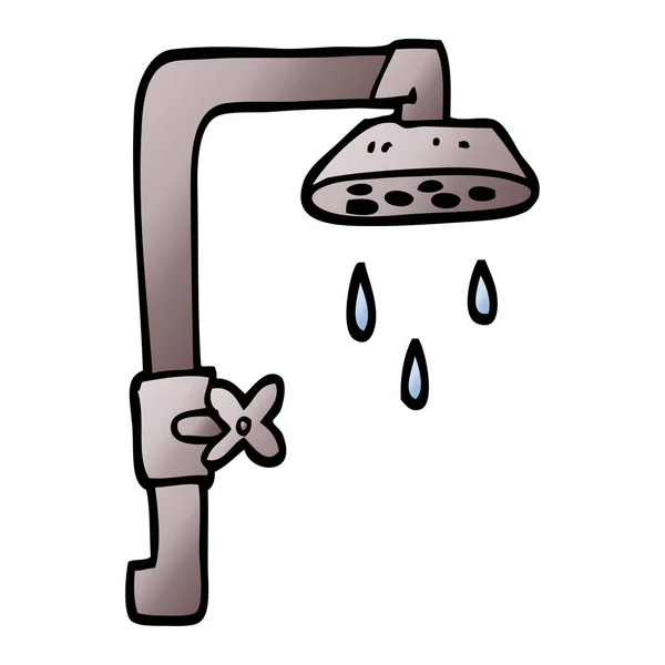 ベクターのグラデーション図漫画シャワー ヘッド — ストックベクタ