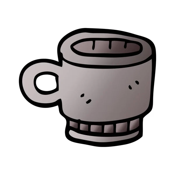 漫画落書きコーヒーのマグカップ — ストックベクタ