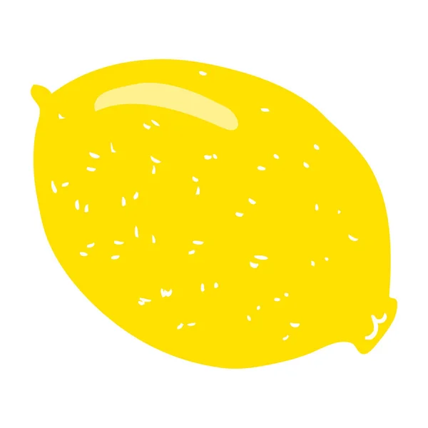 Flat Color Illustration Lemon — Stock Vector