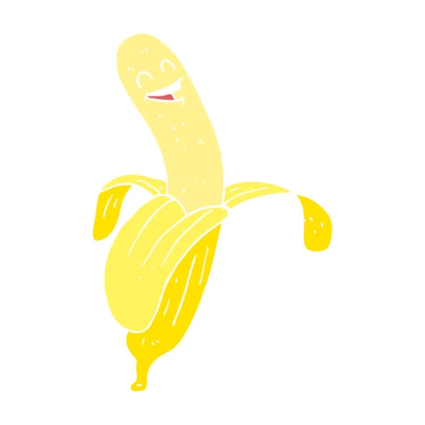 Egale Kleur Illustratie Van Banaan — Stockvector