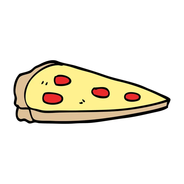 Rajzfilm Doodle Pizza Vektor Ábra — Stock Vector