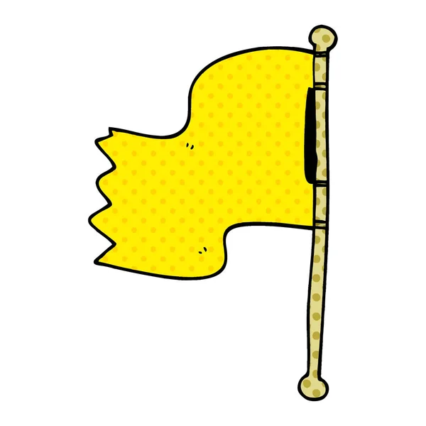 Cartoon Doodle Viftande Flagga — Stock vektor