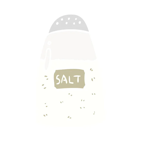 Flat Color Style Cartoon Salt — Stock Vector