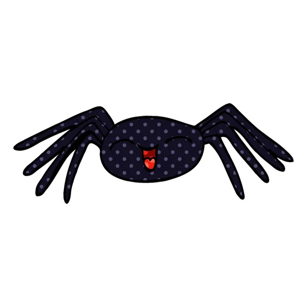 Dessin Animé Doodle Heureux Araignée — Image vectorielle