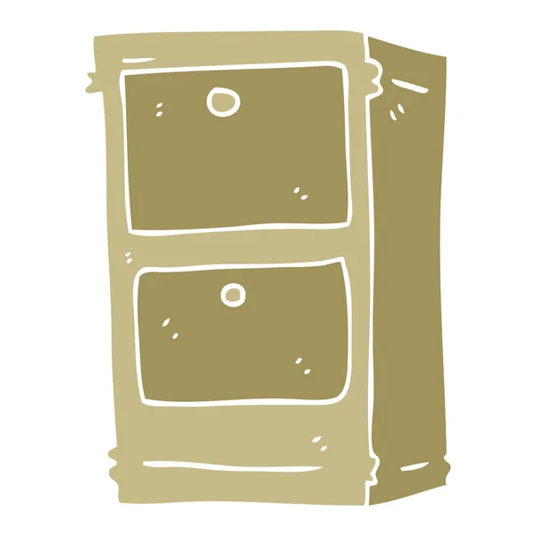 抽屉柜的平板彩色插图 — 图库矢量图片