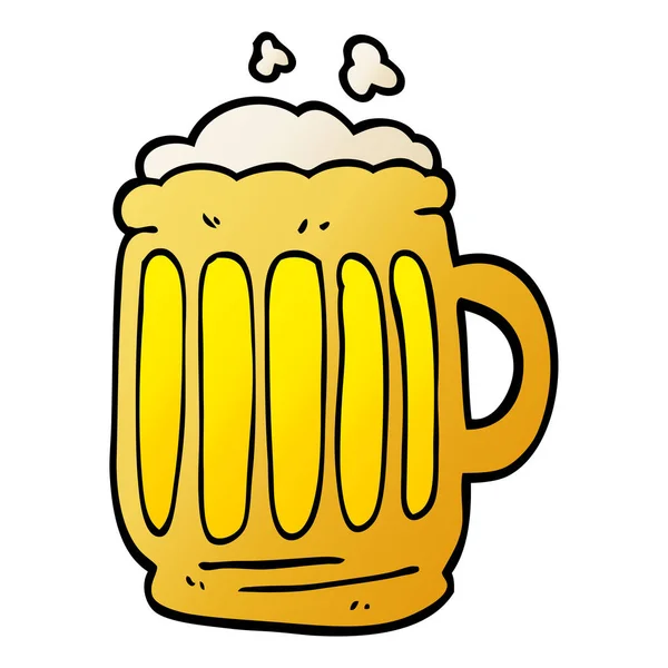 Desenho Animado Doodle Tankard Cerveja — Vetor de Stock