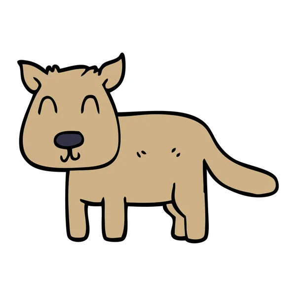 Cartoon Doodle Calm Dog — Stock Vector
