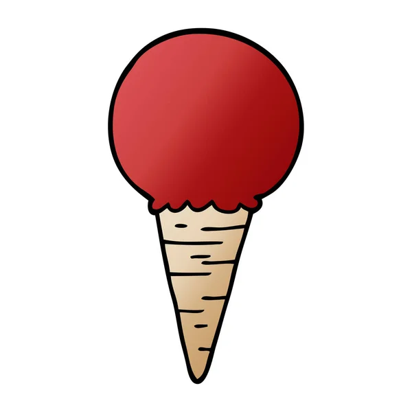 Cono Helado Garabato Dibujos Animados — Archivo Imágenes Vectoriales