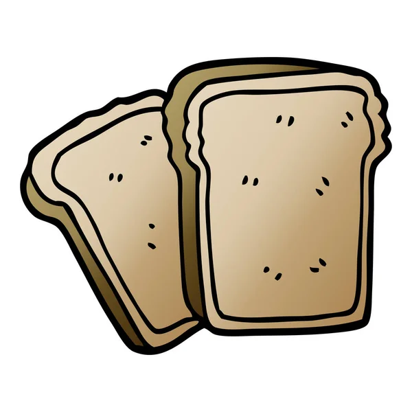 Cartoon Doodle Toast Vektor Illustration — Stockvektor